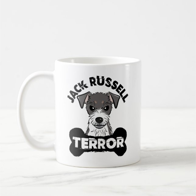 Jack Russell Terror Funny Parsons Terrier Dog Coffee Mug (Left)