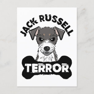 Jack Russell Terror Funny Parsons Terrier Dog Postcard