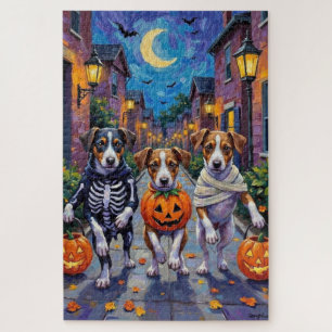 Jack Russell Trick-or-Treating Halloween Costumes Jigsaw Puzzle