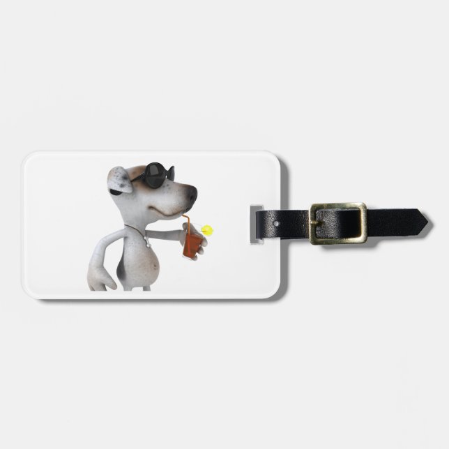 Jack Russell Wearing Sunglasses Luggage Tags (Front Horizontal)