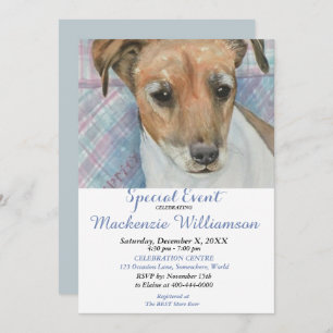 JACK RUSSELL WISHES HAPPY BIRTHDAY INVITATION
