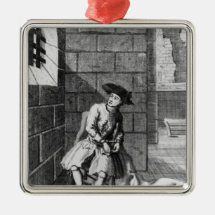 Jack Shepperd in Newgate Prison, 1724 Metal Tree Decoration