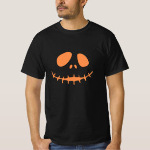 Jack Skellington Pumpkin Face Stitched Smile Orang T-Shirt
