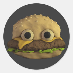 Jack Stauber - Cheeseburger Family - Fun Food Art Classic Round Sticker