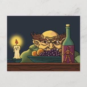 Jack & the giant fairytale postcard