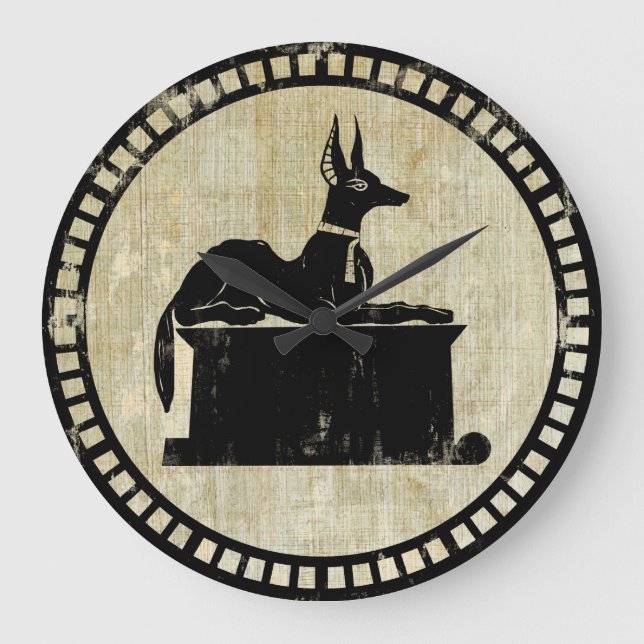 Jackal On Shrine Large Clock (Front)