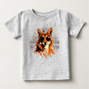 Jackal with sunglasses in the sunset gift ideas baby T-Shirt