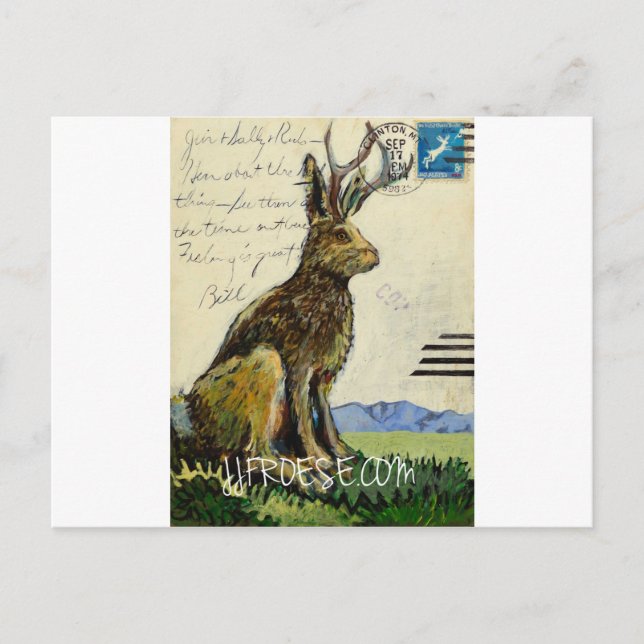 Jackalope #2 by James J. Froese Postcard (Front)