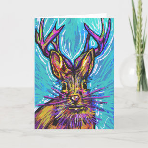 Jackalope Blank Folded Note Card