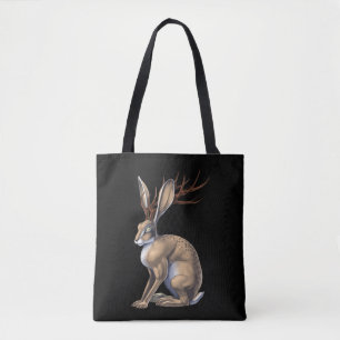 Jackalope Cryptid Animal Tote Bag