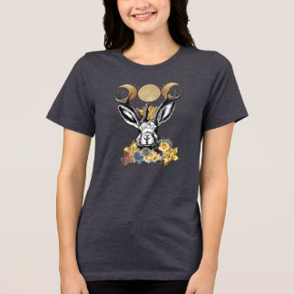 Jackalope Moon Goddess T-Shirt Tri-Blend Shirt