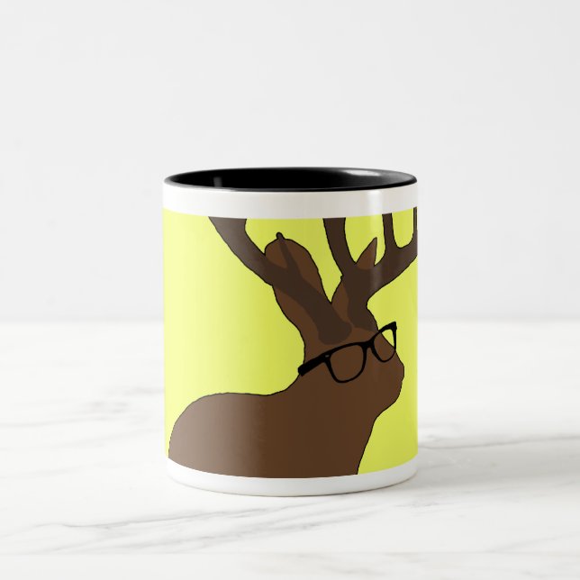 jackalope with glasses mug (Center)