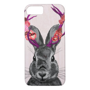 Jackalope with Pink Antlers 2 iPhone 8/7 Case