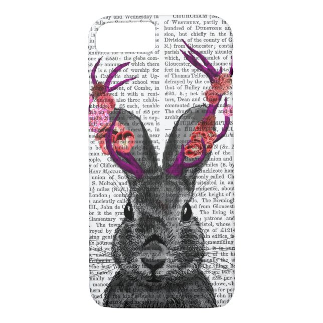 Jackalope with Pink Antlers Case-Mate iPhone Case (Back)