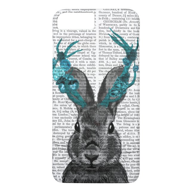 Jackalope with Turquoise Antlers Case-Mate iPhone Case (Back)