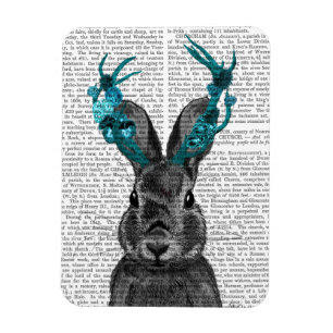 Jackalope with Turquoise Antlers Magnet