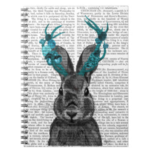 Jackalope with Turquoise Antlers Notebook