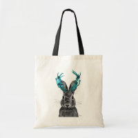 Jackalope with Turquoise Antlers