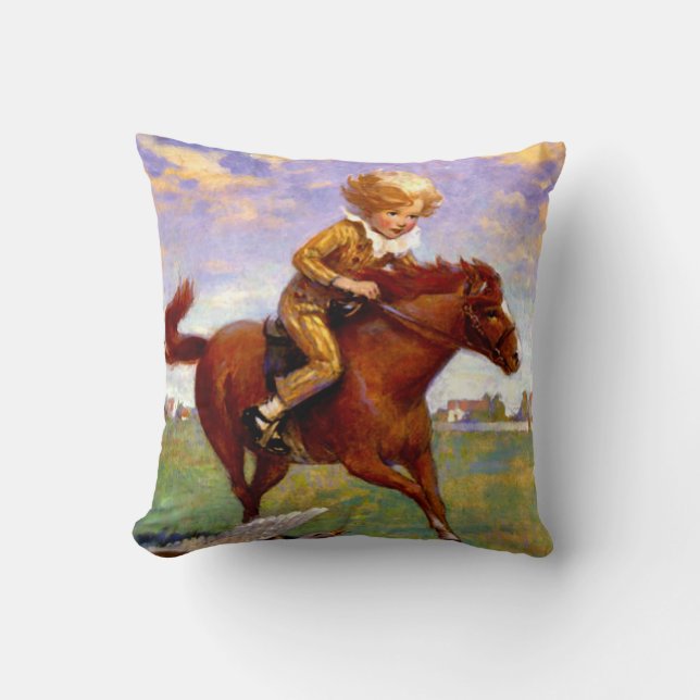 “Jackanapes” by Jessie Willcox Smith Cushion (Front)