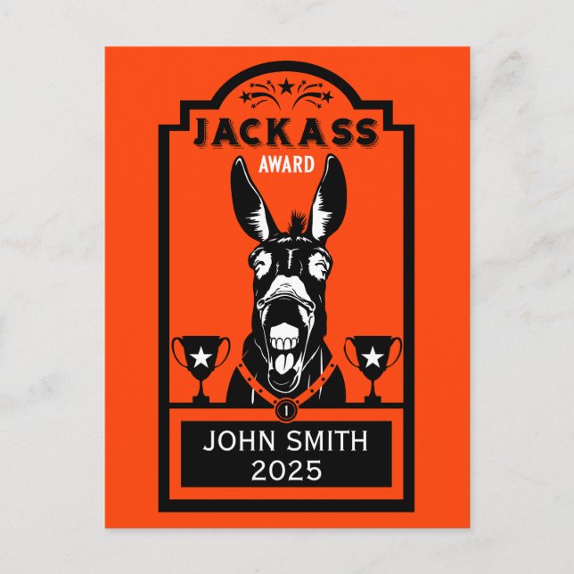 Jackass Award Postcard (Front)