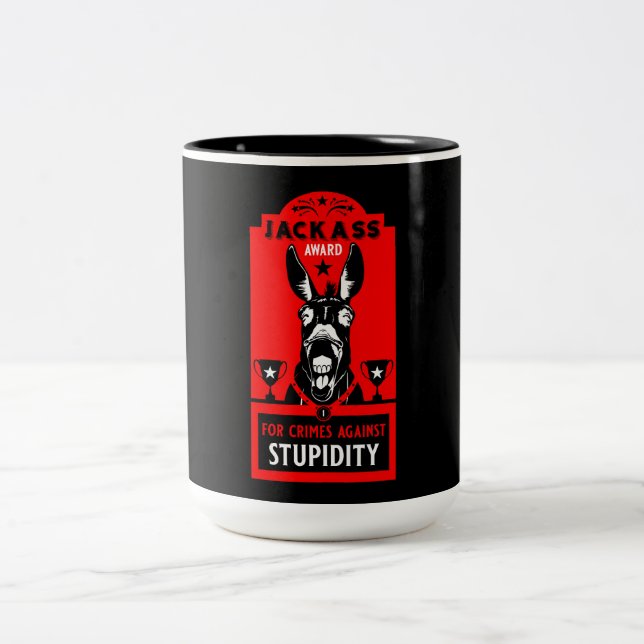 Jackass Award Two-Tone Coffee Mug (Center)