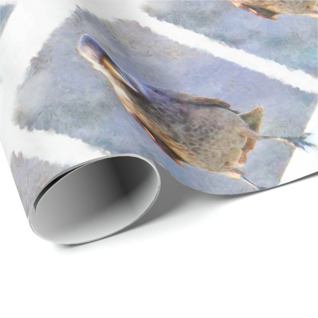 Jackdaw Watercolor Wrapping Paper (Roll Corner)