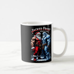 Jacked Frost Pumped Santa Claus Christmas Gym Work Coffee Mug