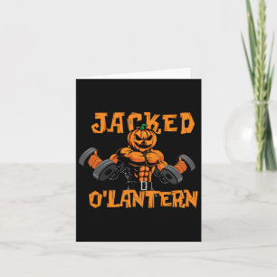 Jacked O'lantern Halloween Gym Workout Lifting Pum Card