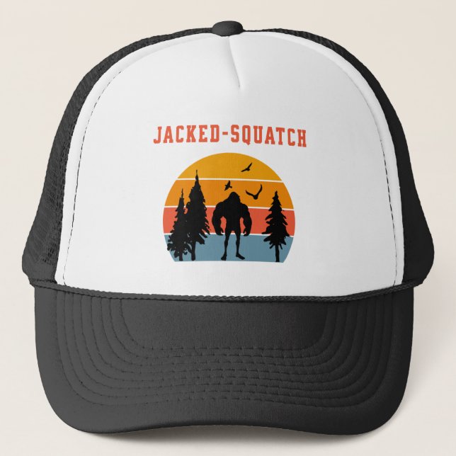 Jacked-Squatch Trucker Hat (Front)