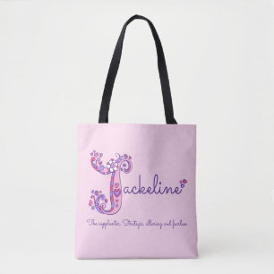 Jackeline name and meaning monogram bag