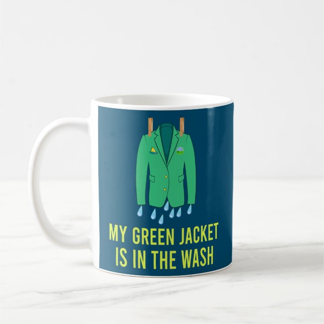 Jacket Green in the Wash Funny Master Golf Coffee Mug (Left)