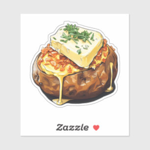 jacket potato topped with butter