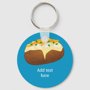 Jacket Spud - Baking Potato and your text Key Ring
