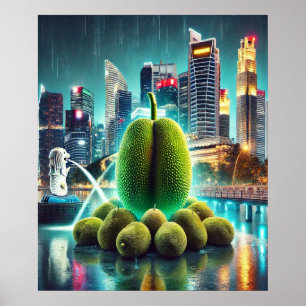 Jackfruit in Marina Bay - Iconic Singapore Scene Poster