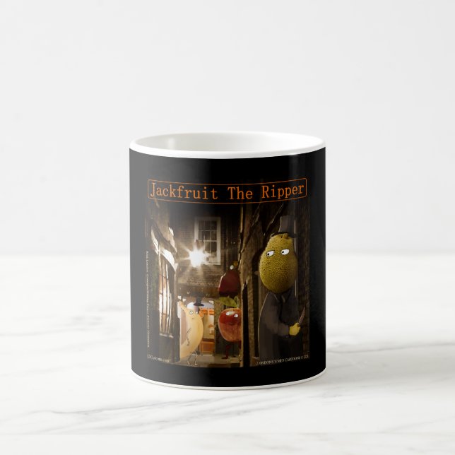 Jackfruit The Ripper Funny Rick London Coffee Mug (Center)