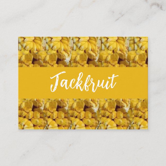 Jackfruit Tropical Fruit Pattern Business Card (Front)