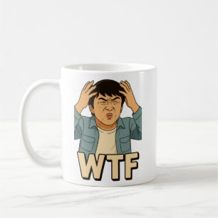 Jackie Chan WTF Meme – Ghibli Art Style Coffee Mug