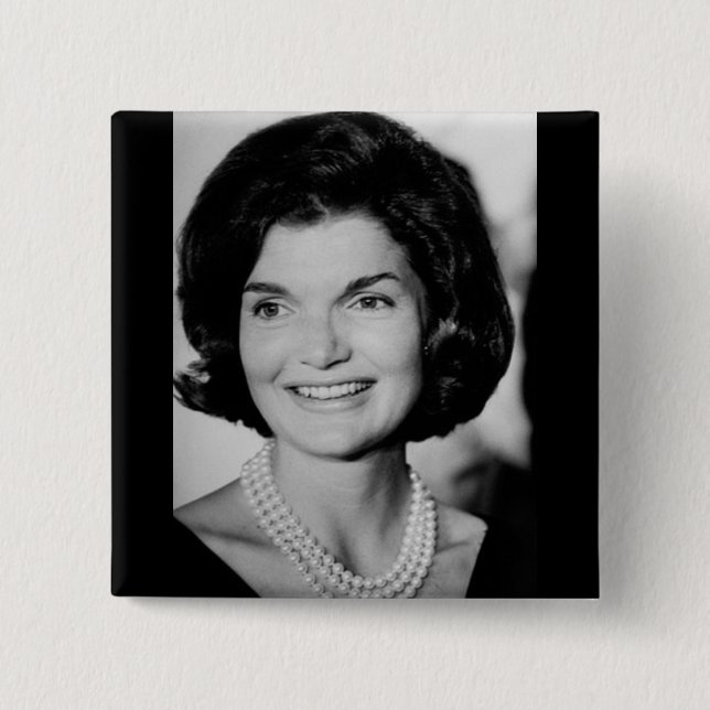 Jackie Kennedy 15 Cm Square Badge (Front)