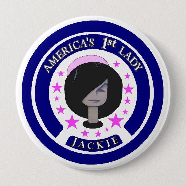 Jackie Kennedy America's 1st Lady 10 Cm Round Badge (Front)