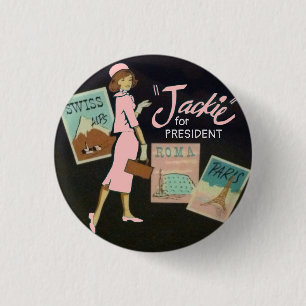 Jackie Kennedy for President 3 Cm Round Badge