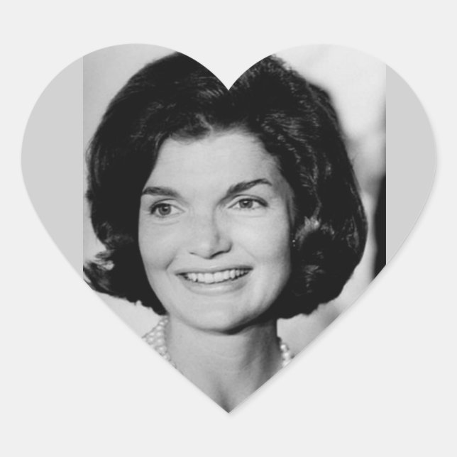 Jackie Kennedy Heart Sticker (Front)
