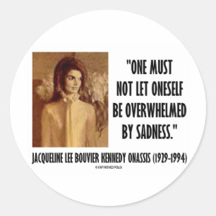 Jackie Kennedy Portrait Not Let Oneself Sadness Classic Round Sticker