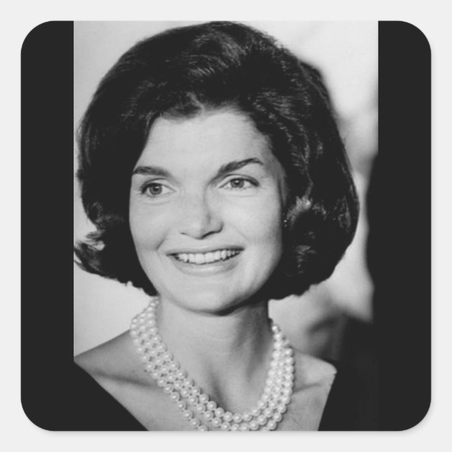 Jackie Kennedy Square Sticker (Front)