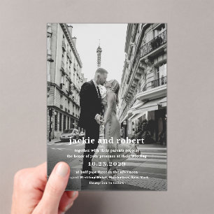 Jackie Photo Modern Wedding Acrylic Invitations