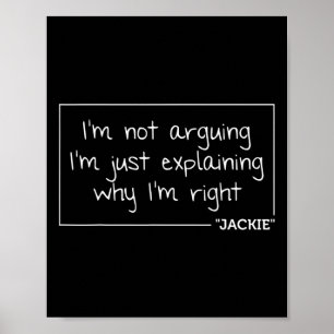 Jackie Quote Personalised Name Funny Birthday Gift Poster