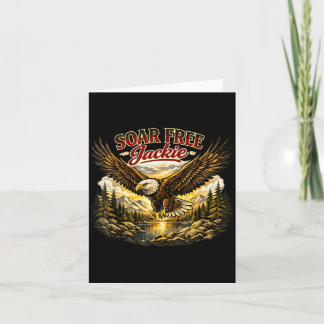 Jackie Soar Fly Bald Eagle Mel Men Women Kids Card
