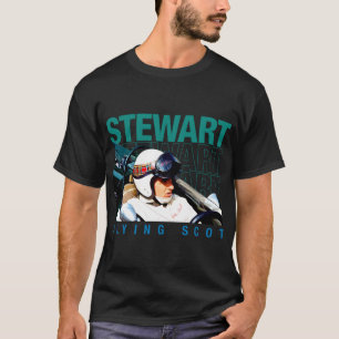 Jackie Stewart helmet F1 Champion 60s 70s     T-Shirt