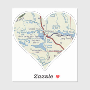 Jackman Maine Retro Map