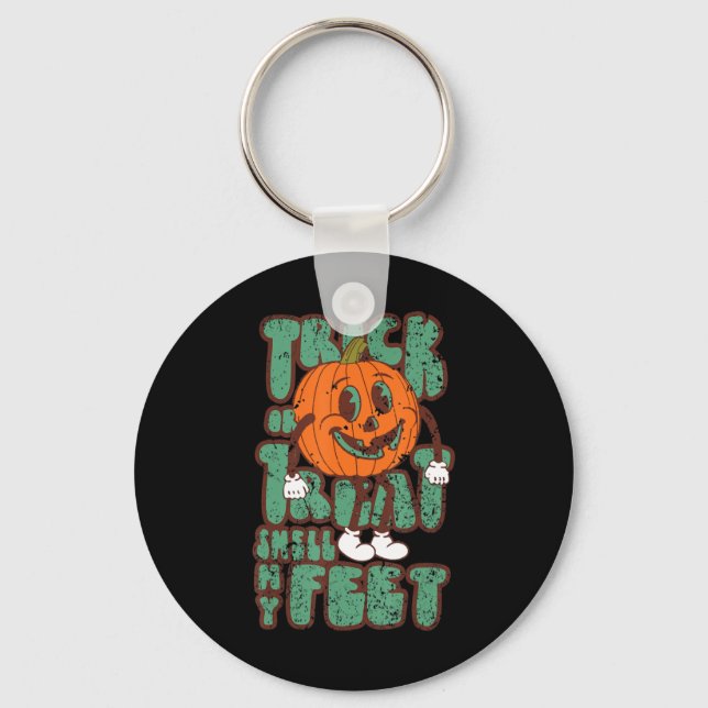 JackOLantern Halloween Pumpkin Face  Key Ring (Front)
