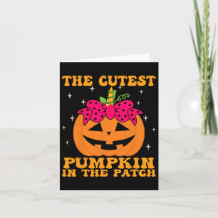 Jackolantern Halloween Pumpkin Unicorn Girl Toddle Card